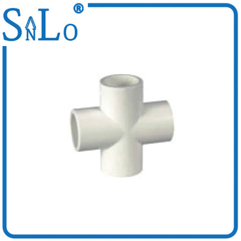 1 2 Inch Empat Cara Pvc Cross Tee Pipe Fitting Untuk Perbaikan Simpul Multifungsi