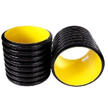 Pipa Drainase Dinding Kembar ISO9001 SN4 SN8 Tahan Asam